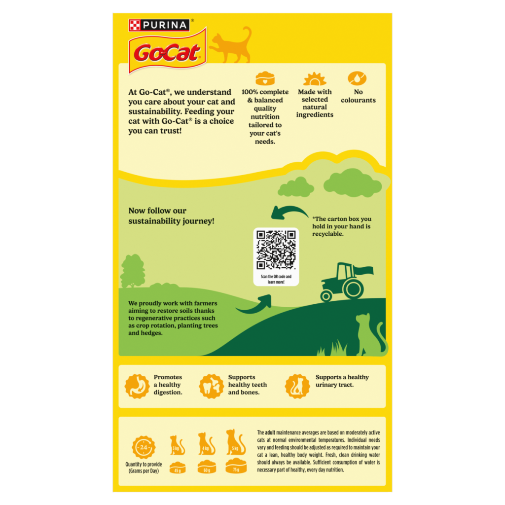 GO-CAT Chicken and Duck Dry Cat Food 750g