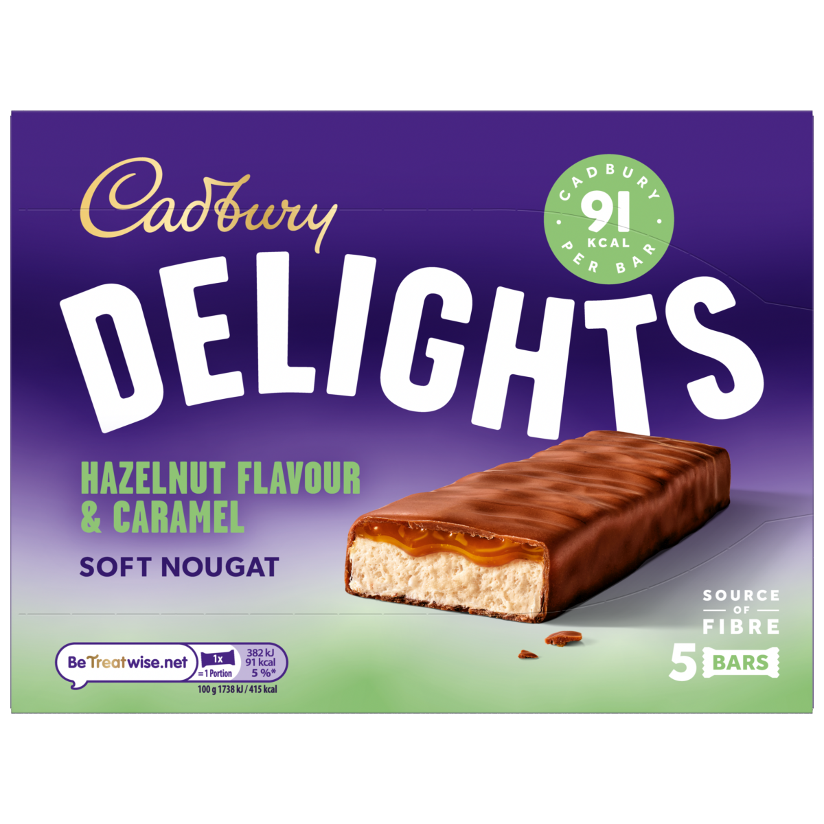Cadbury Delights Chocolate Hazelnut & Caramel Multipack 110 g