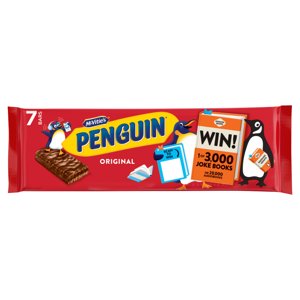McVitie’s Penguin Original Chocolate Flavour Cream Filled Biscuit Bars 7 x 24.6g (172.2g)