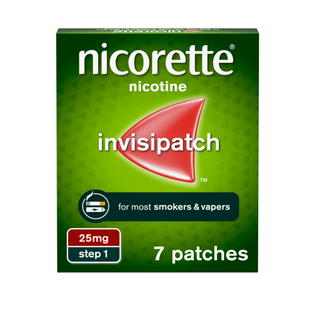 Nicorette Invisipatch Step 1,7 patches, 25mg, Quit Smoking Aid