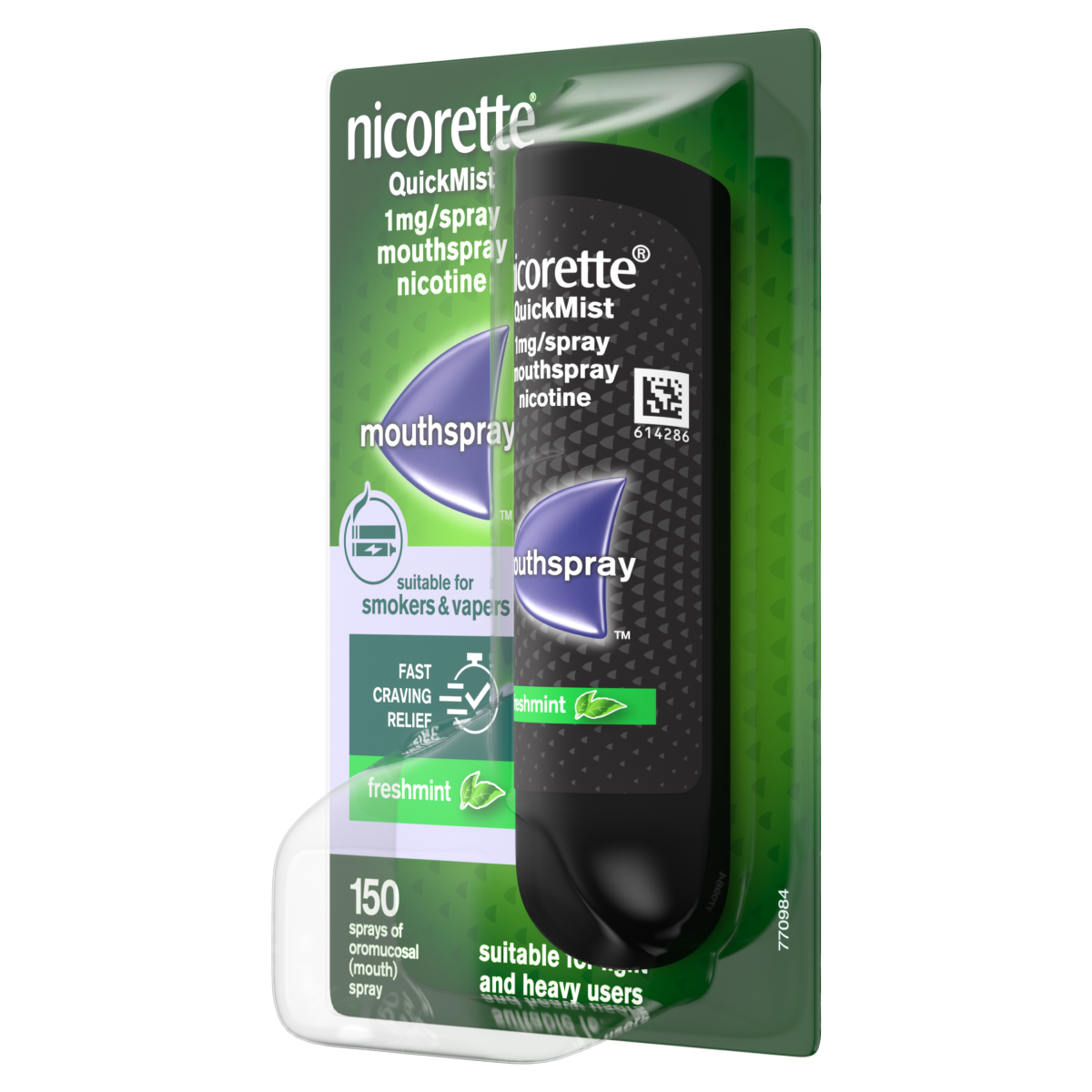 Nicorette Quickmist Freshmint Mouthspray 1 Unit, Quit Vaping Aid