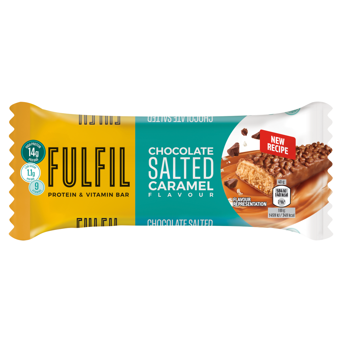 Fulfil Chocolate Salted Caramel Flavour Protein & Vitamin Bar 40g