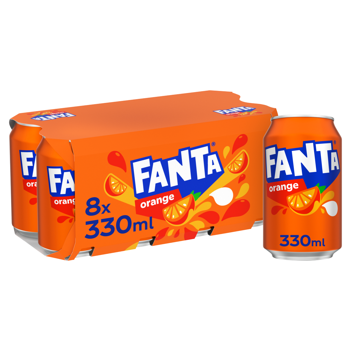 Fanta Orange 8 x 330ml Cans