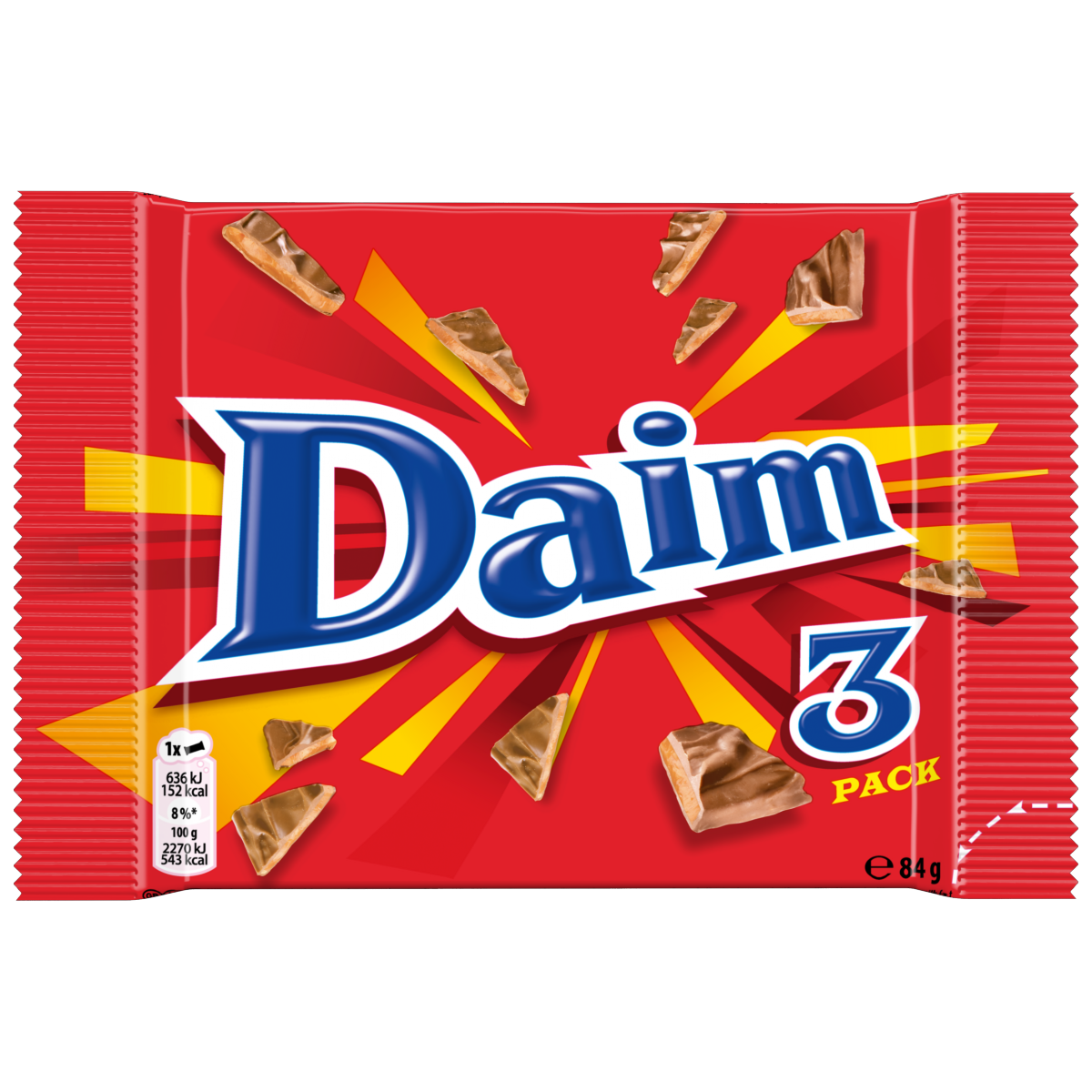 Daim Chocolate Bar 3 Pack Multipack 84g (3 x 28g)