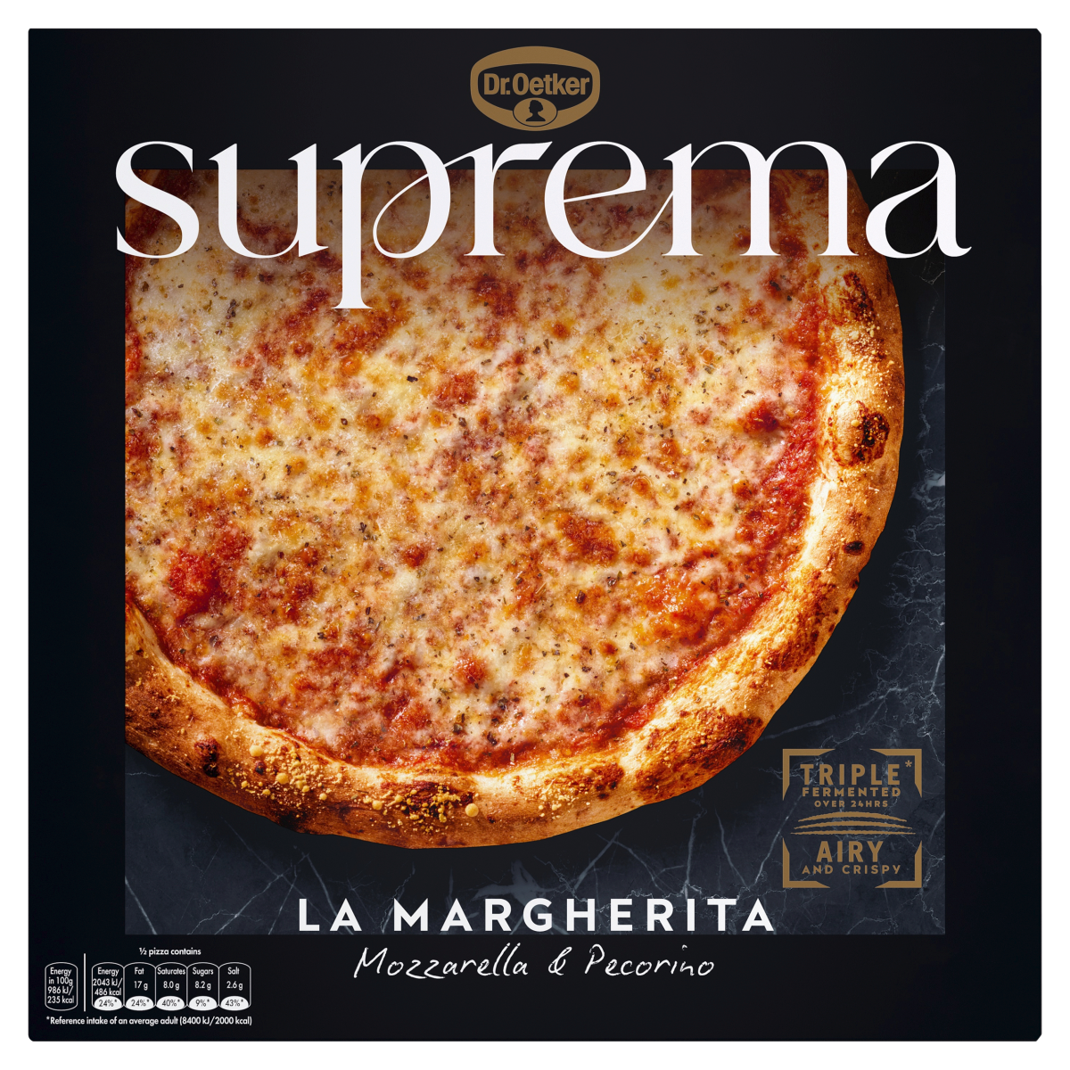 Dr. Oetker Suprema La Margherita Mozzarella & Pecorino Pizza 414g