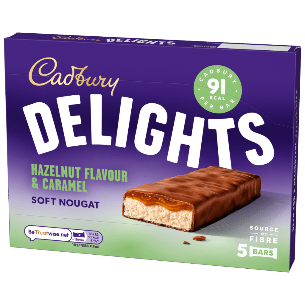 Cadbury Delights Chocolate Hazelnut & Caramel Multipack 110 g