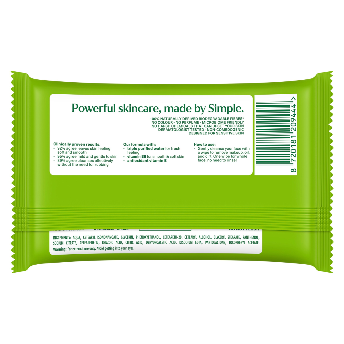 Simple Kind to Skin Cleansing Wipes 25 wipes