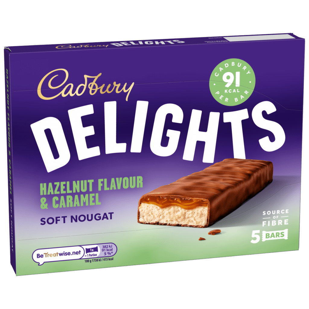 Cadbury Delights Chocolate Hazelnut & Caramel Multipack 110 g