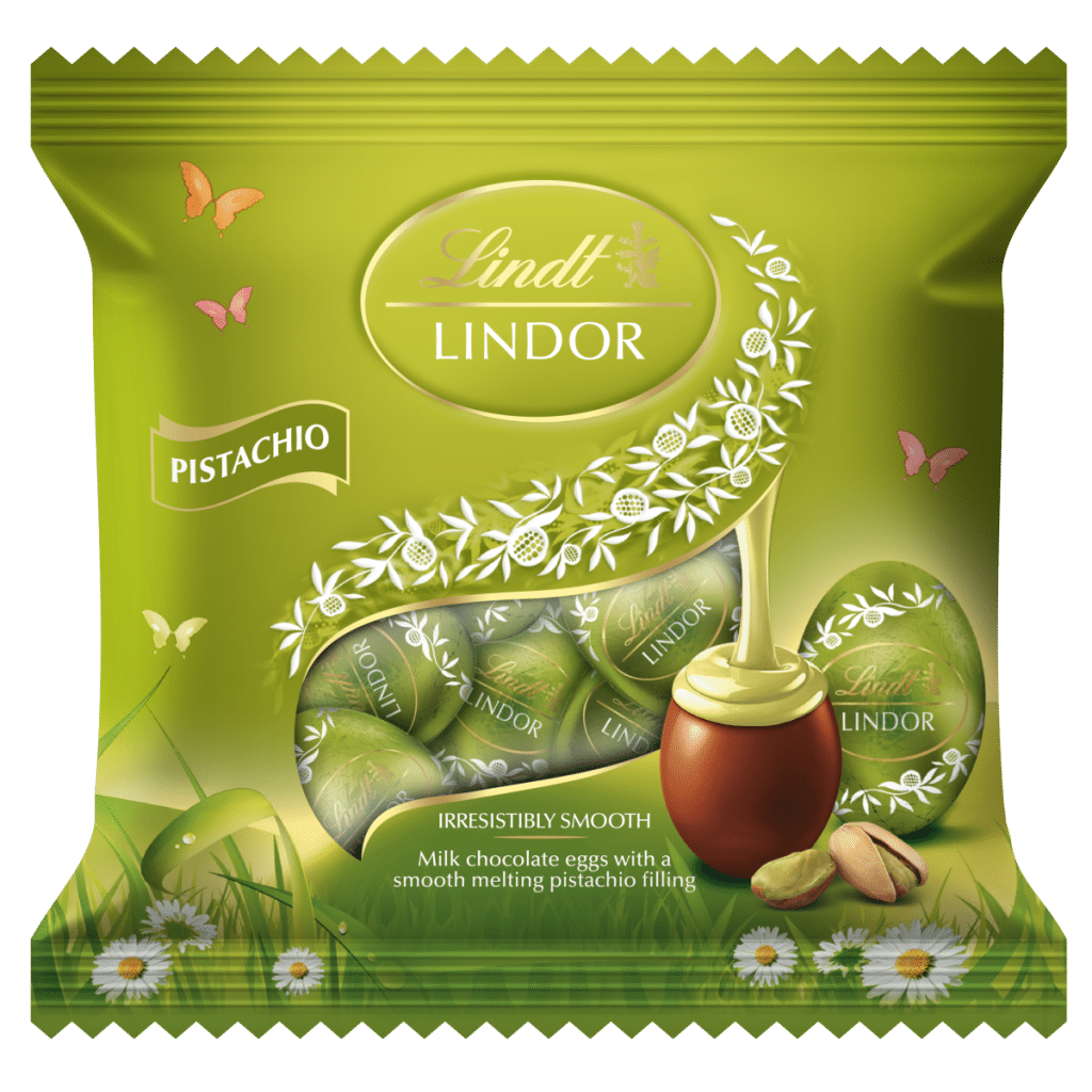 Lindt Lindor Pistachio Chocolate Easter Mini Eggs Bag 80g