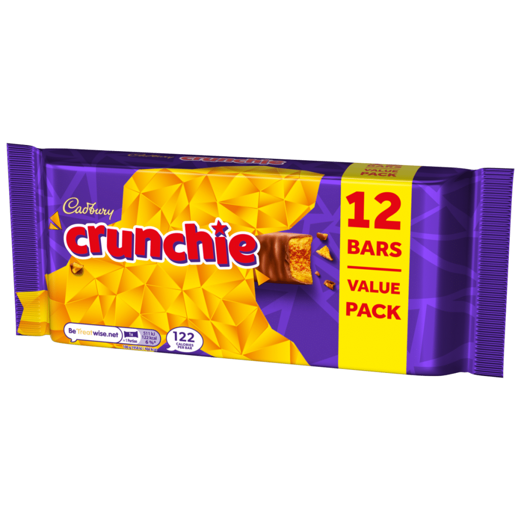 Cadbury Crunchie Chocolate Bar 12 Pack Multipack 312.2g (12 x 26g)