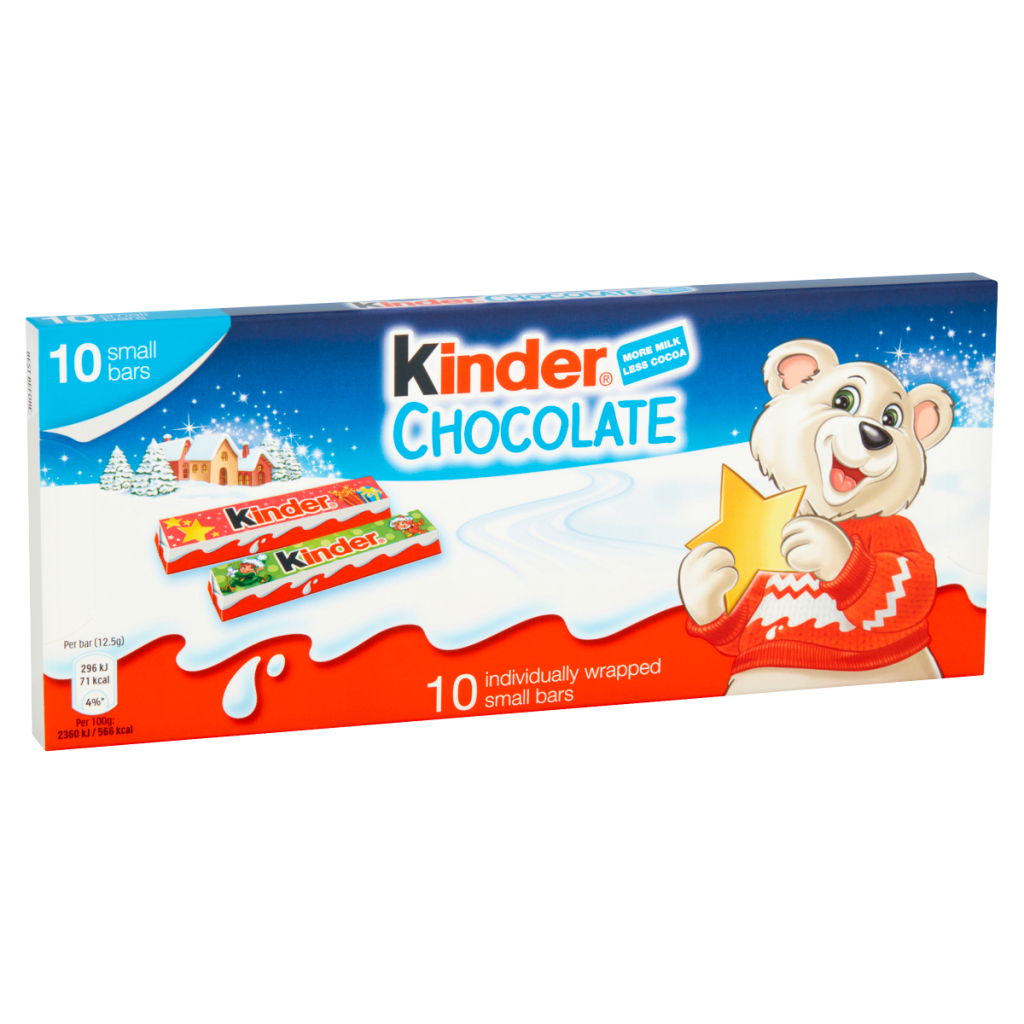 Kinder Chocolate 10 Wrapped Small Bars 125g