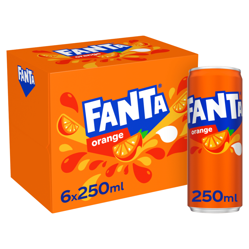 Fanta Orange 6 x 250ml Cans
