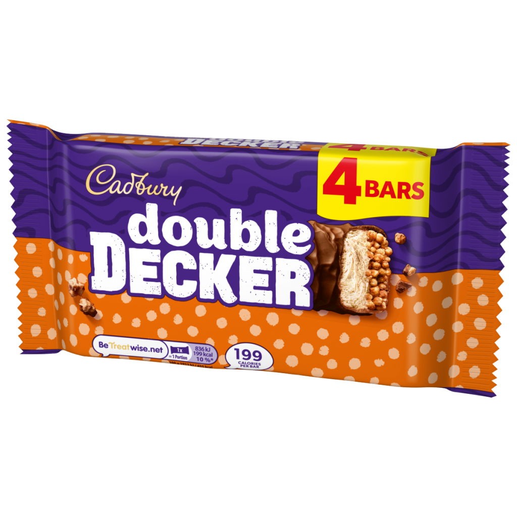 Cadbury Double Decker Chocolate Bar 4 Pack Multipack (4×44.6g) 174.8 g