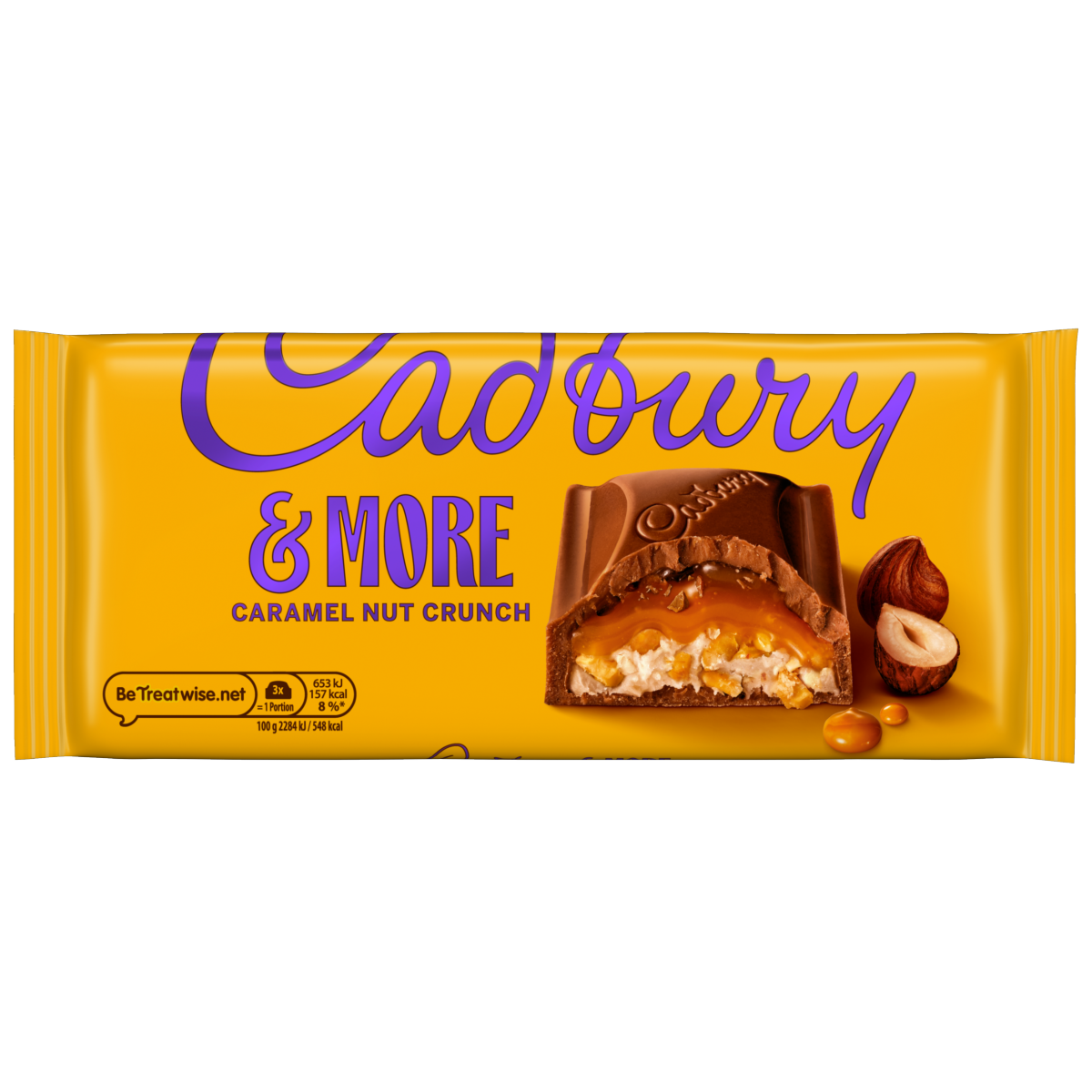 Cadbury &More Caramel Nut Crunch Chocolate Bar 200 g