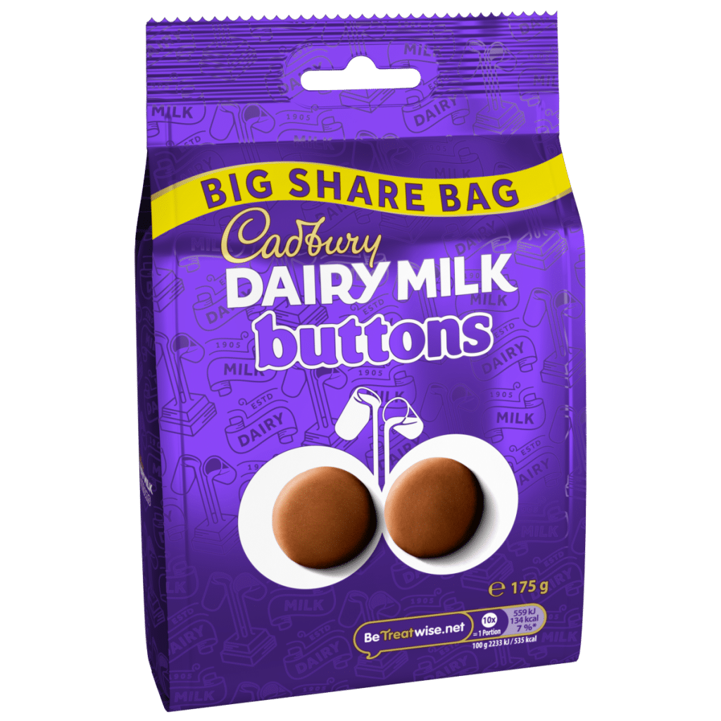 Cadbury Dairy Milk Chocolate Buttons Large Sharing Bag 175 g