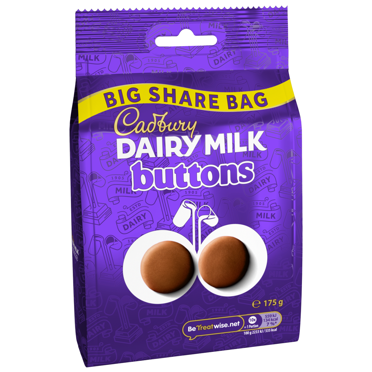 Cadbury Dairy Milk Chocolate Buttons Large Sharing Bag 175 g