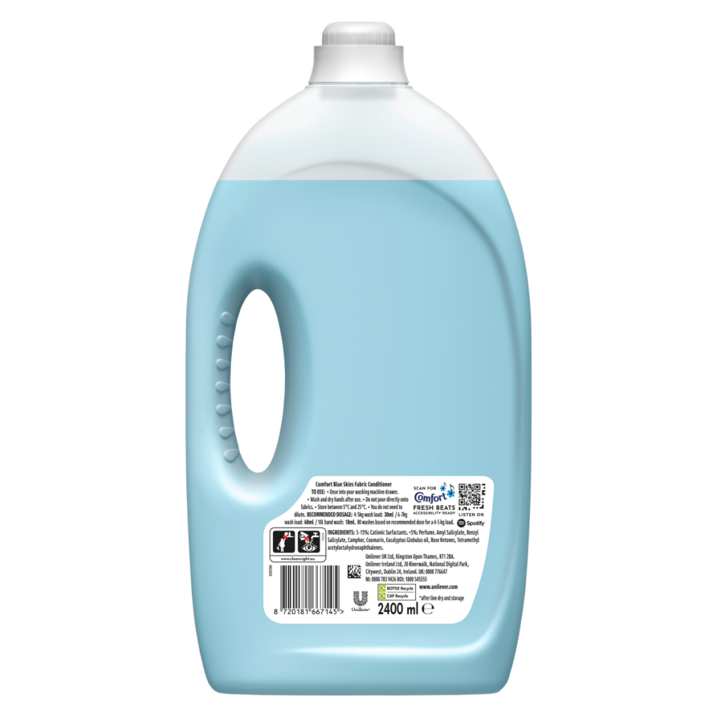 Comfort Fresh Blue Skies Fabric Conditioner 80 washes (2.4 L)