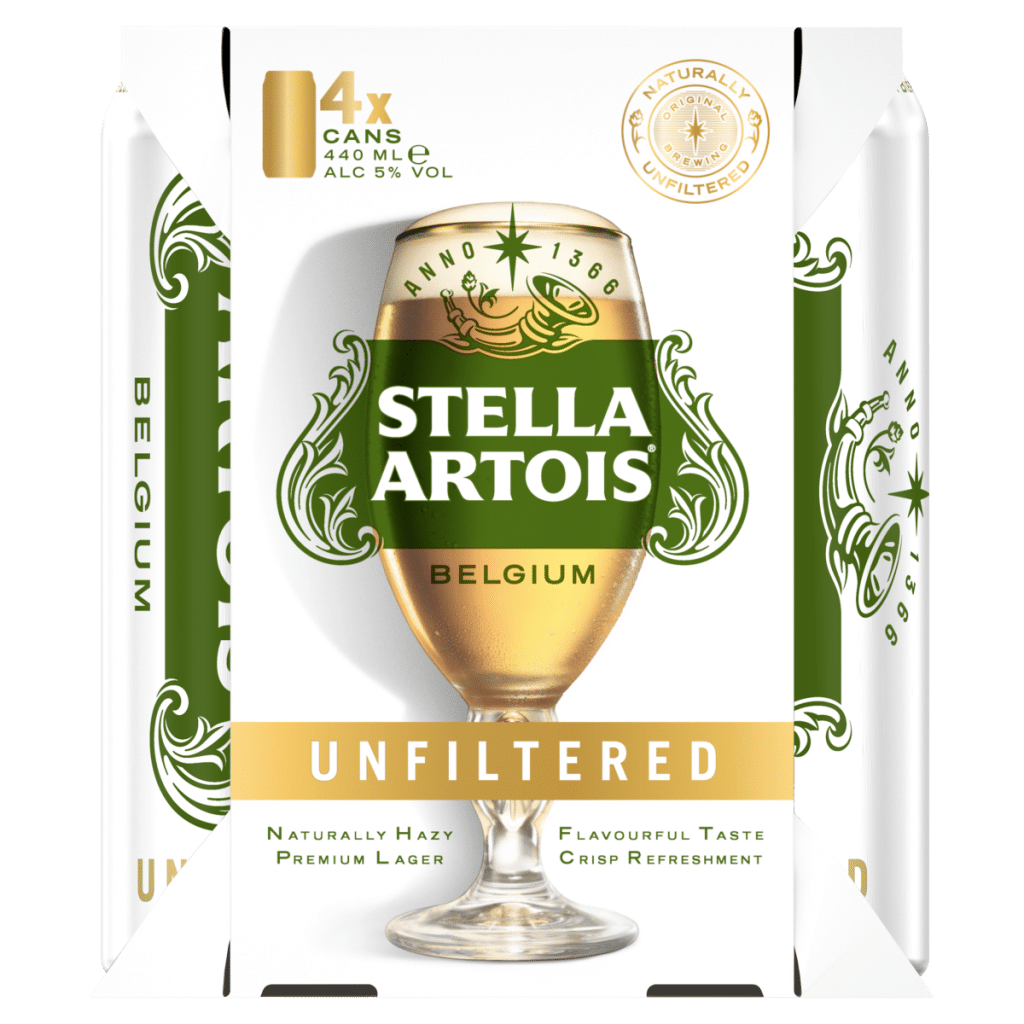 Stella Artois Belgium Unfiltered Premium Lager 4 x 440ml