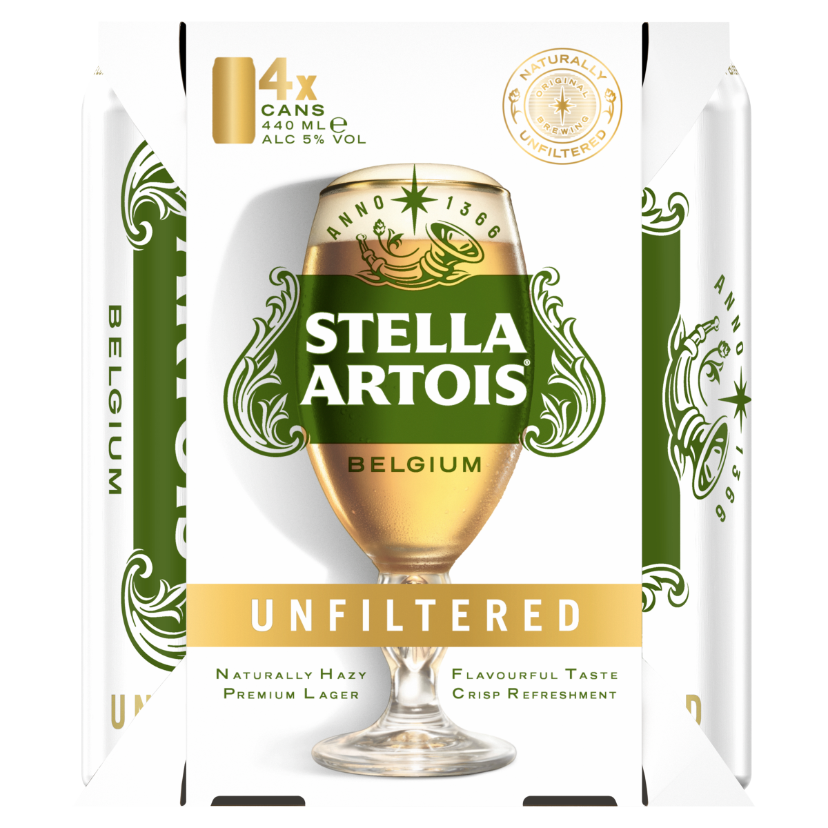Stella Artois Belgium Unfiltered Premium Lager 4 x 440ml