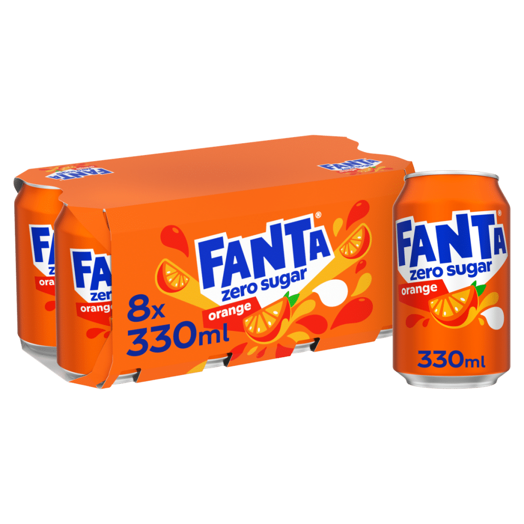Fanta Orange Zero 8 x 330ml Cans