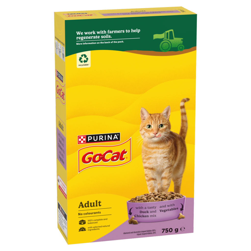 GO-CAT Chicken and Duck Dry Cat Food 750g