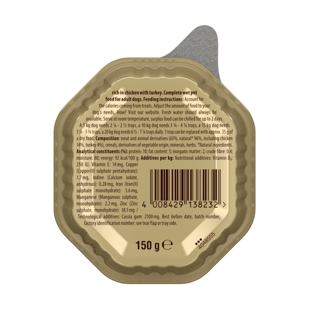 Cesar Classic Terrine Wet Dog Food tray Chicken & Turkey in Loaf 150g