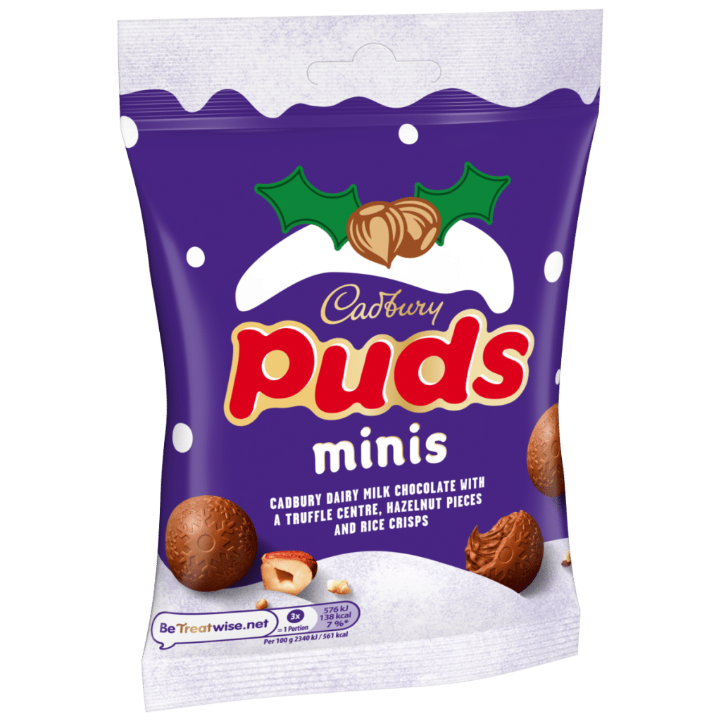 Cadbury Mini Puds Chocolate Bag with Hazelnuts 73 g