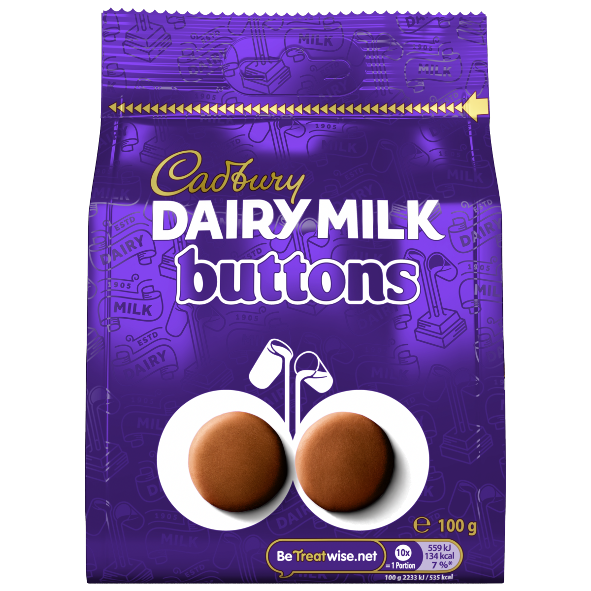 Cadbury Dairy Milk Chocolate Buttons Bag 100 g