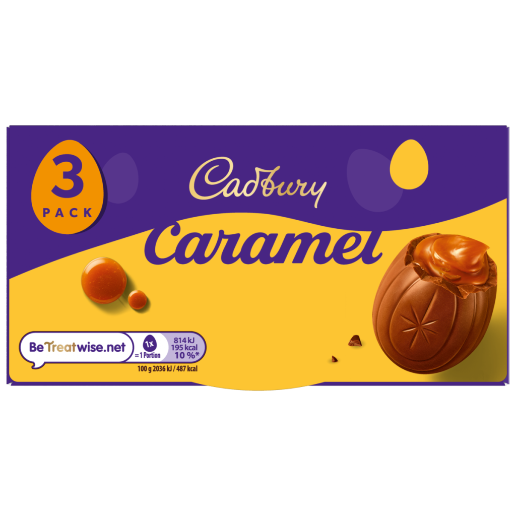 Cadbury Caramel Filled Egg 3 pack 120 g