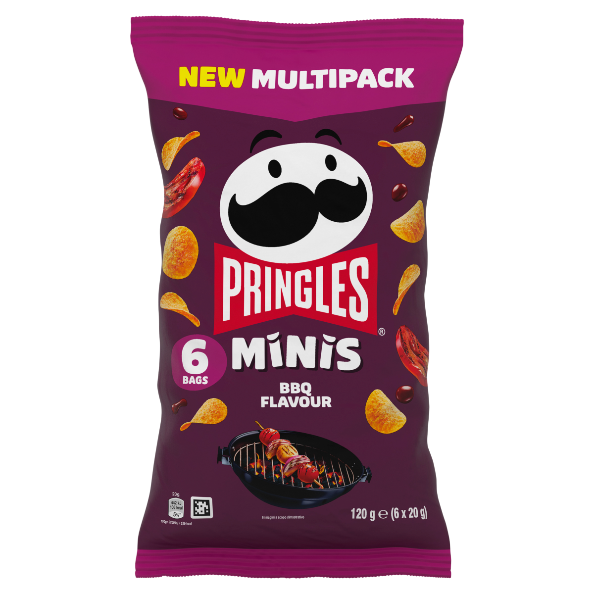 Pringles Minis BBQ Flavour 120g (6 x 20g)