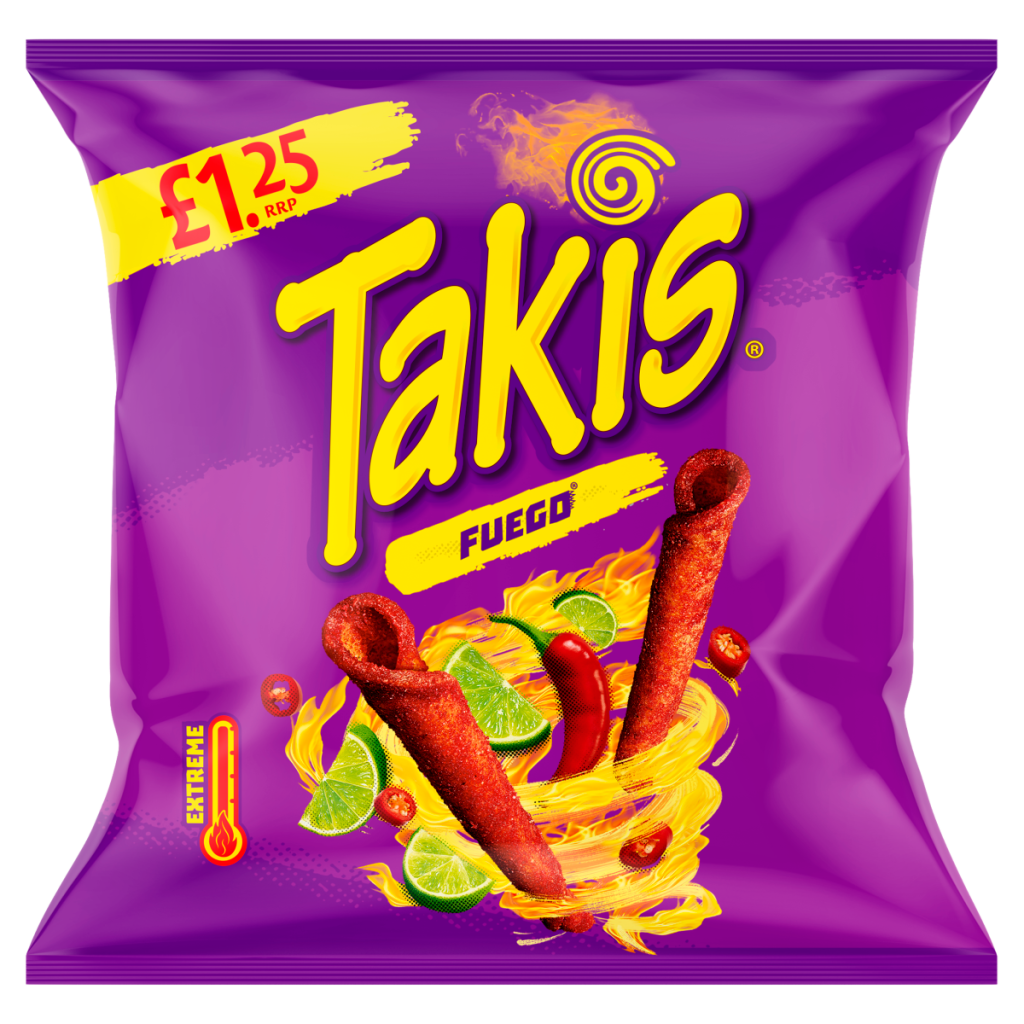 Takis Fuego Seasoned Chilli and Lime Flavour Fried Maize Snack 55g