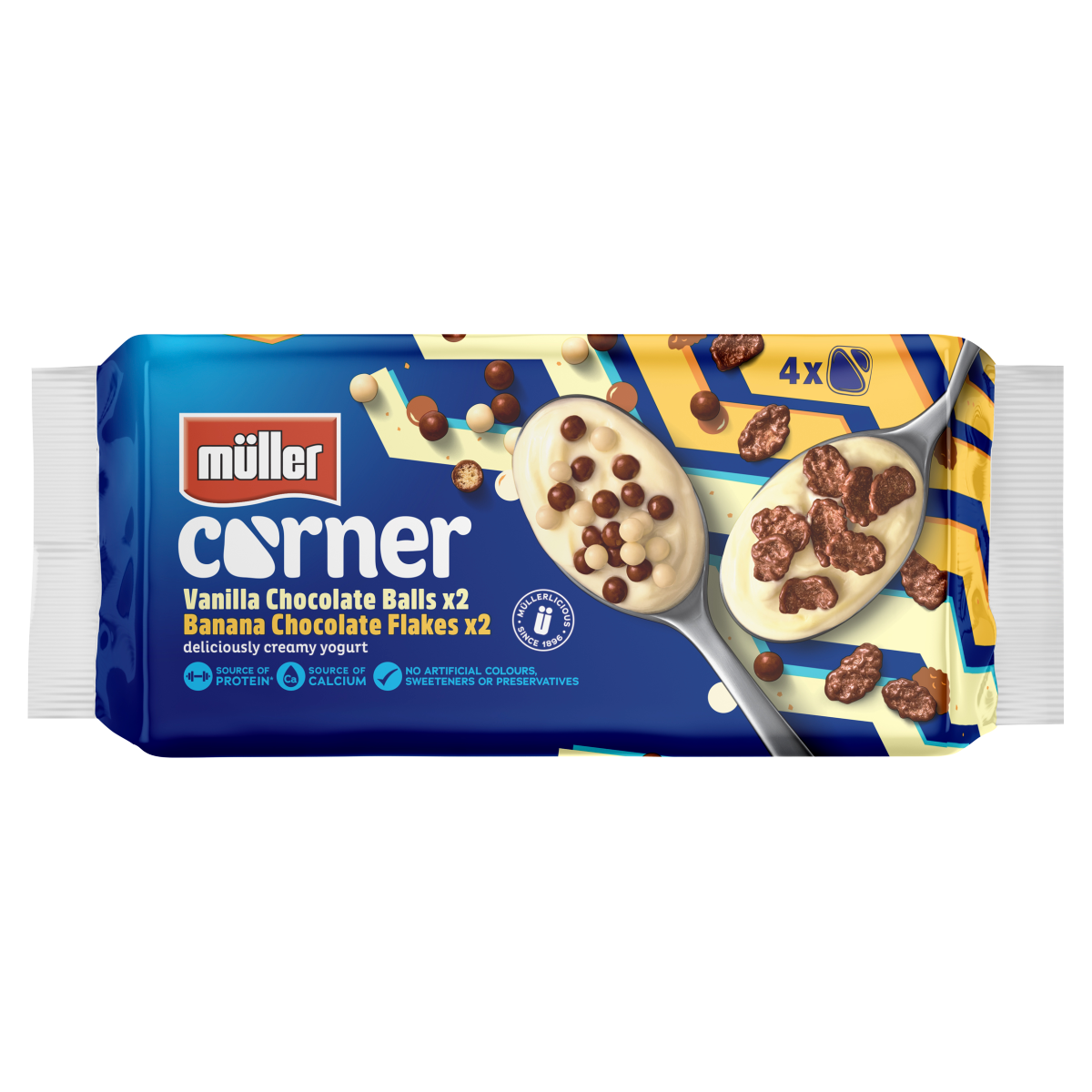 Müller Corner Deliciously Creamy Yogurt 496g (4 x 124g)