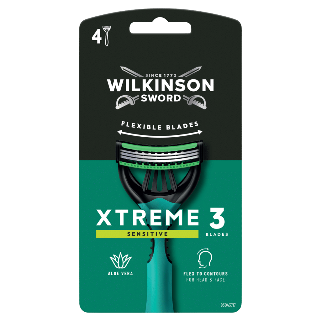 Wilkinson Sword Xtreme 3 Sensitive Comfort Men’s Disposable Razors x4