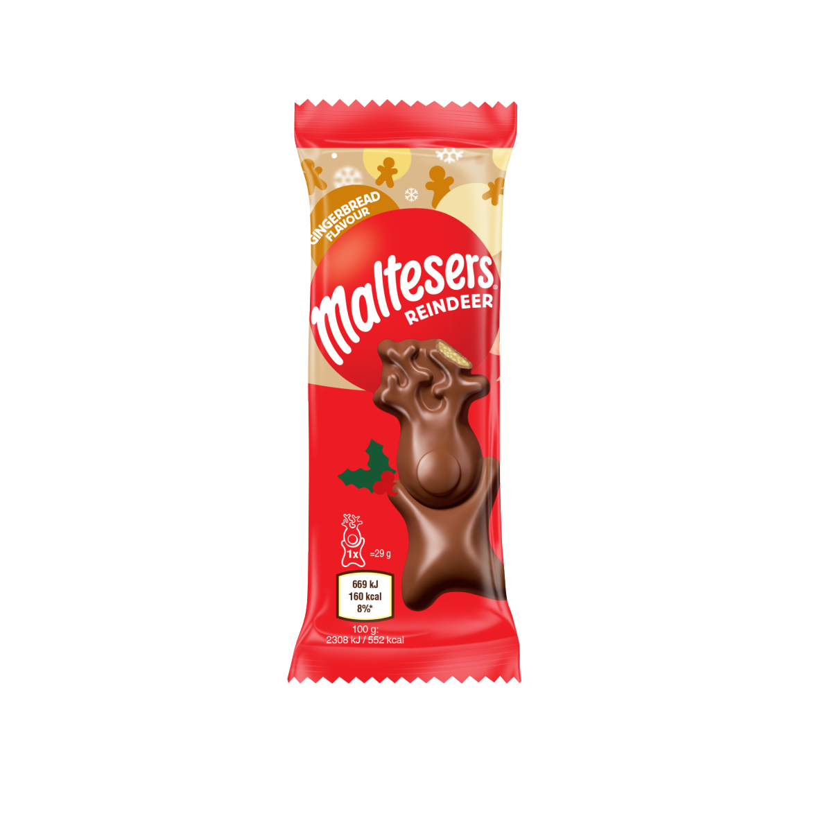 Maltesers Reindeer Gingerbread Chocolate Christmas Treat 29g