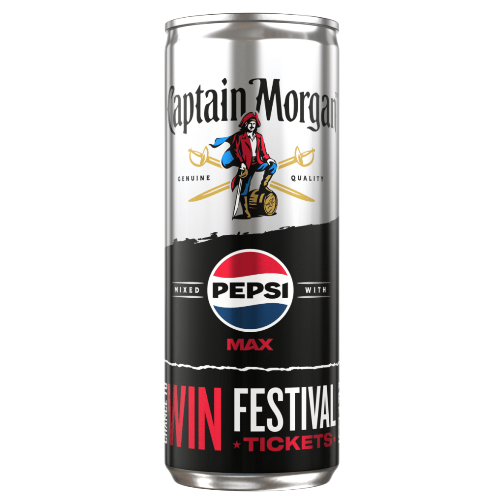 Captain Morgan Original Spiced Gold and Pepsi MAX® Premix 250ml 5% vol can