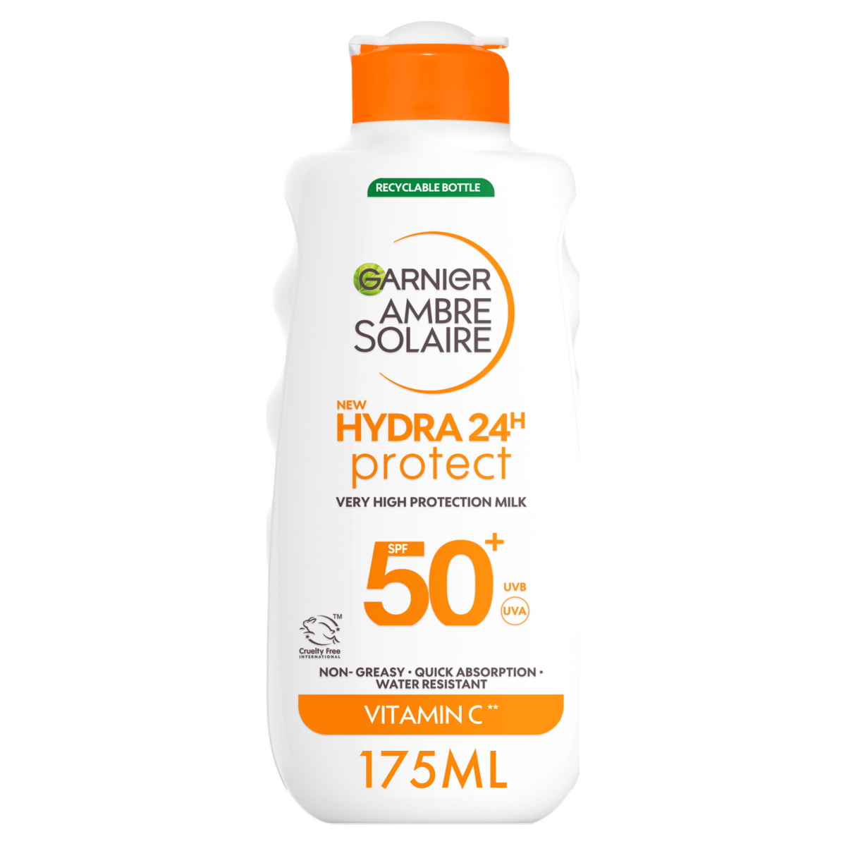 Garnier Ambre Solaire Hydra 24H Protect SPF50+ Sun Cream Lotion 175ml
