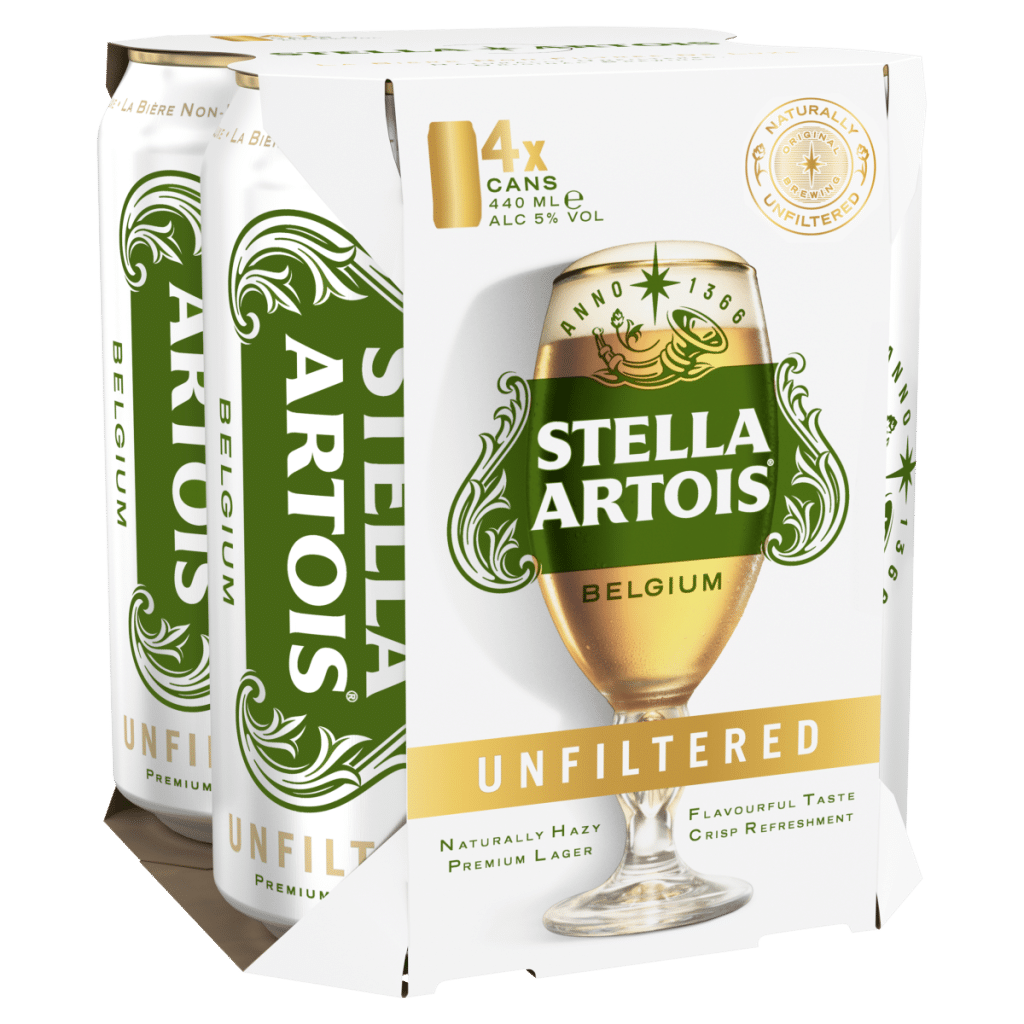 Stella Artois Belgium Unfiltered Premium Lager 4 x 440ml