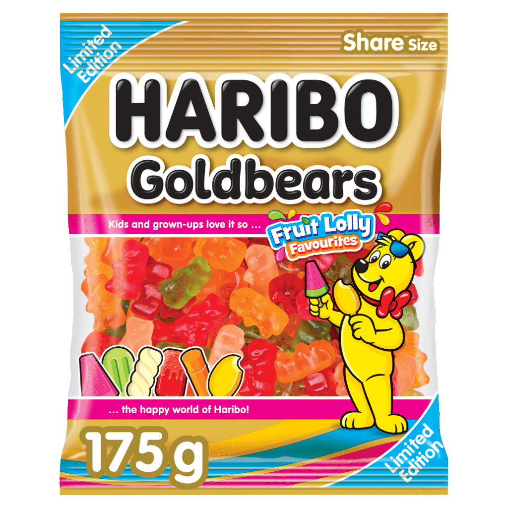 HARIBO Limited Edition Goldbears Fruit Lolly Favourites 175g