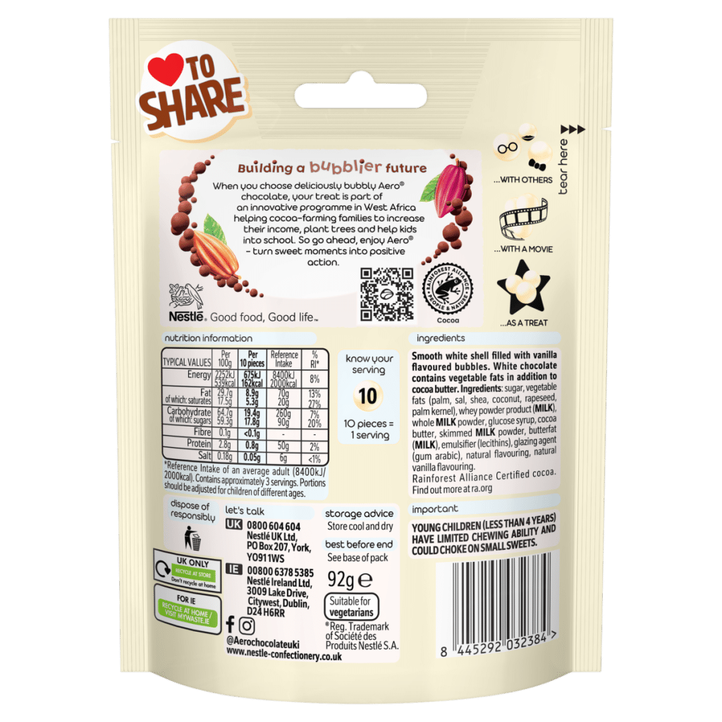 Aero Bubbles Milk Chocolate 92g