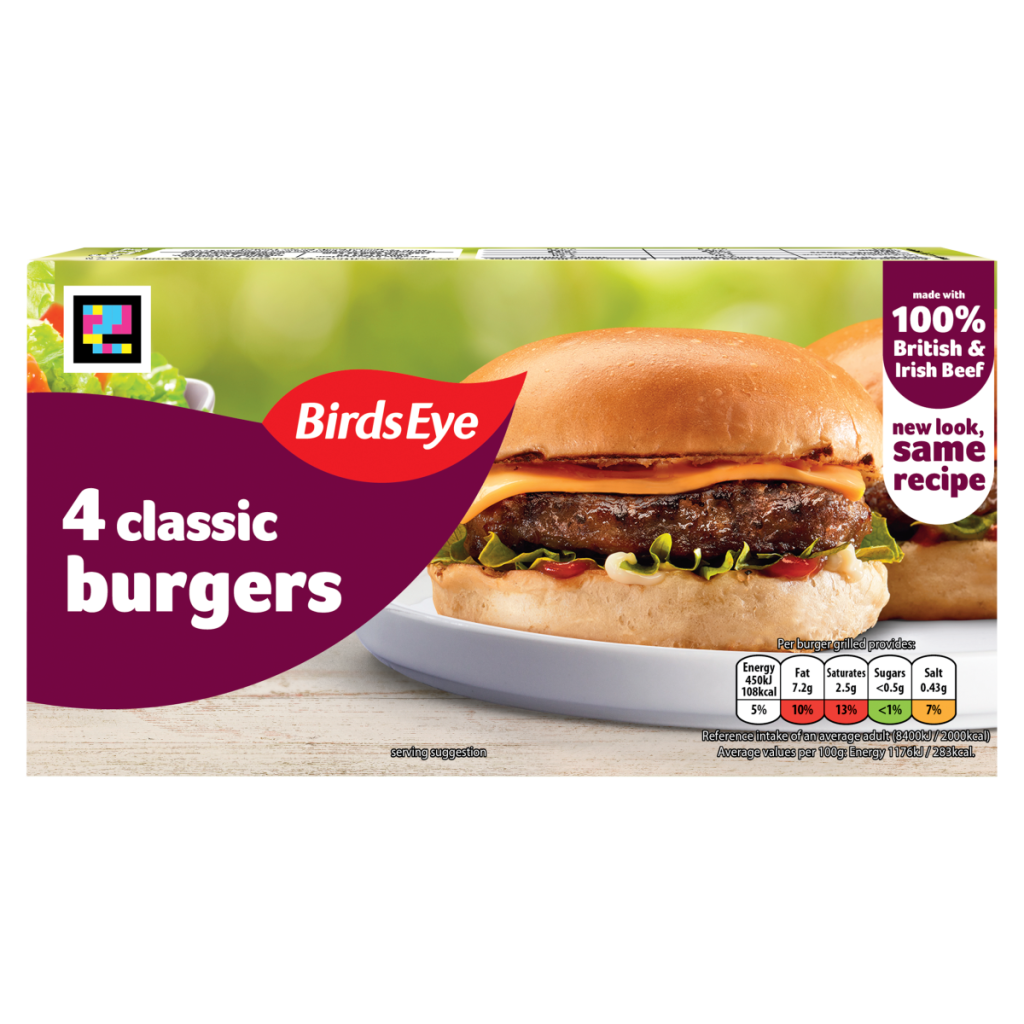 Birds Eye 4 Classic Burgers 227g