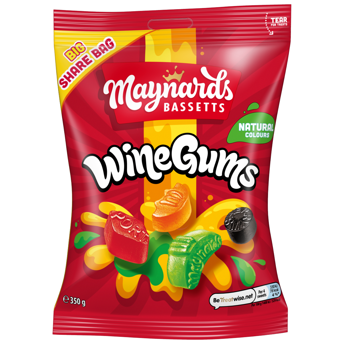 Maynards Bassetts Wine Gums Sweets Sharing Bag 350g