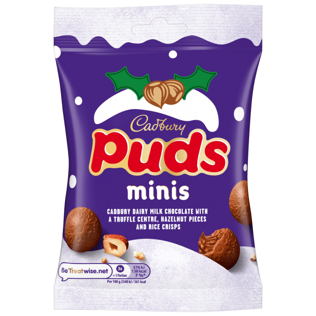 Cadbury Mini Puds Chocolate Bag with Hazelnuts 73 g