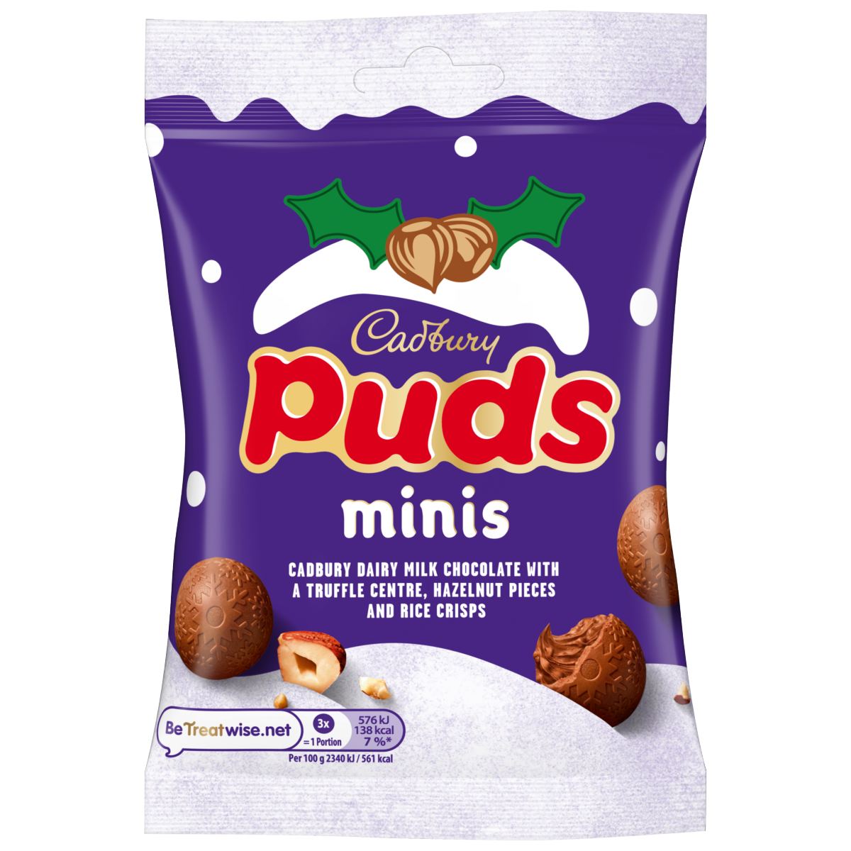 Cadbury Mini Puds Chocolate Bag with Hazelnuts 73 g