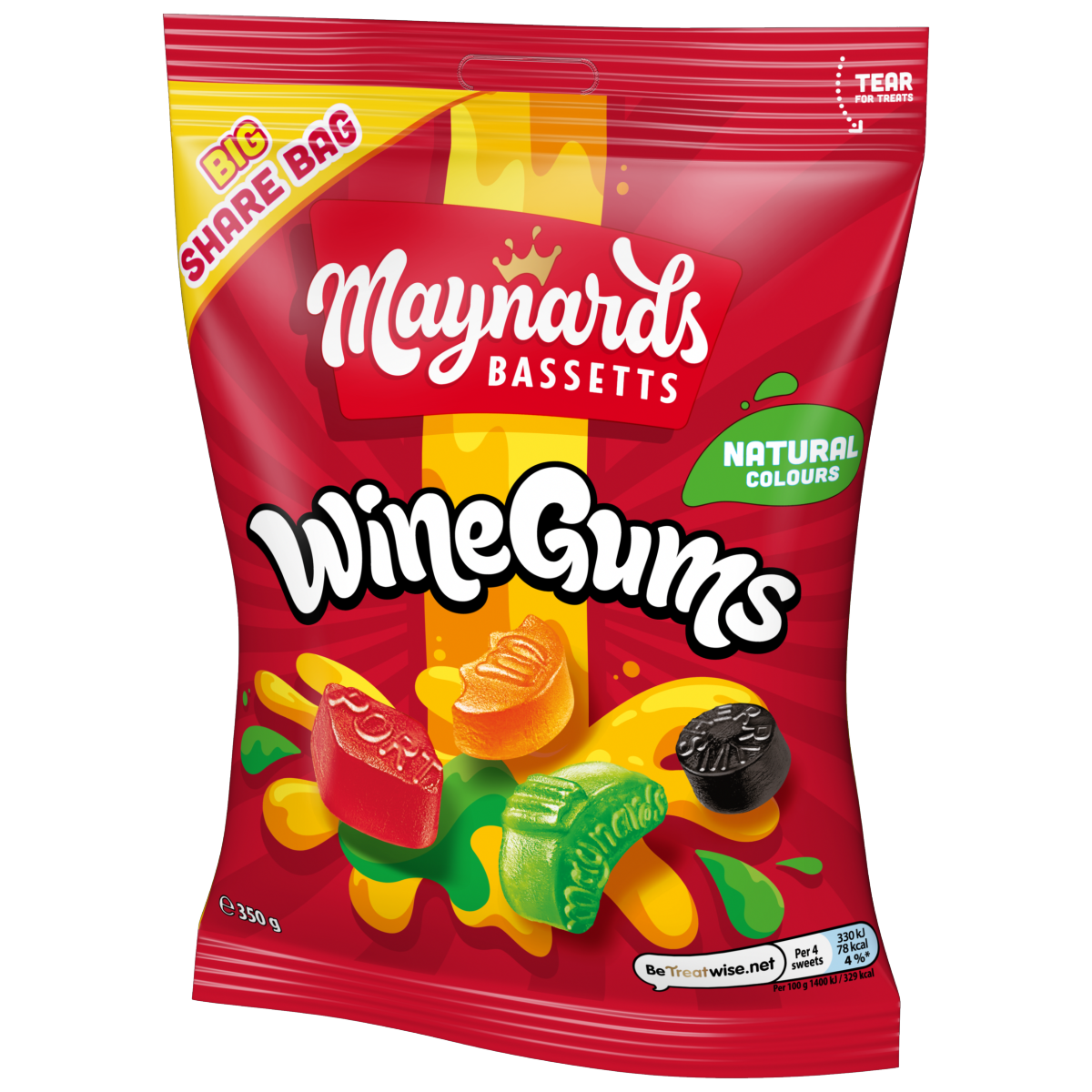 Maynards Bassetts Wine Gums Sweets Sharing Bag 350g