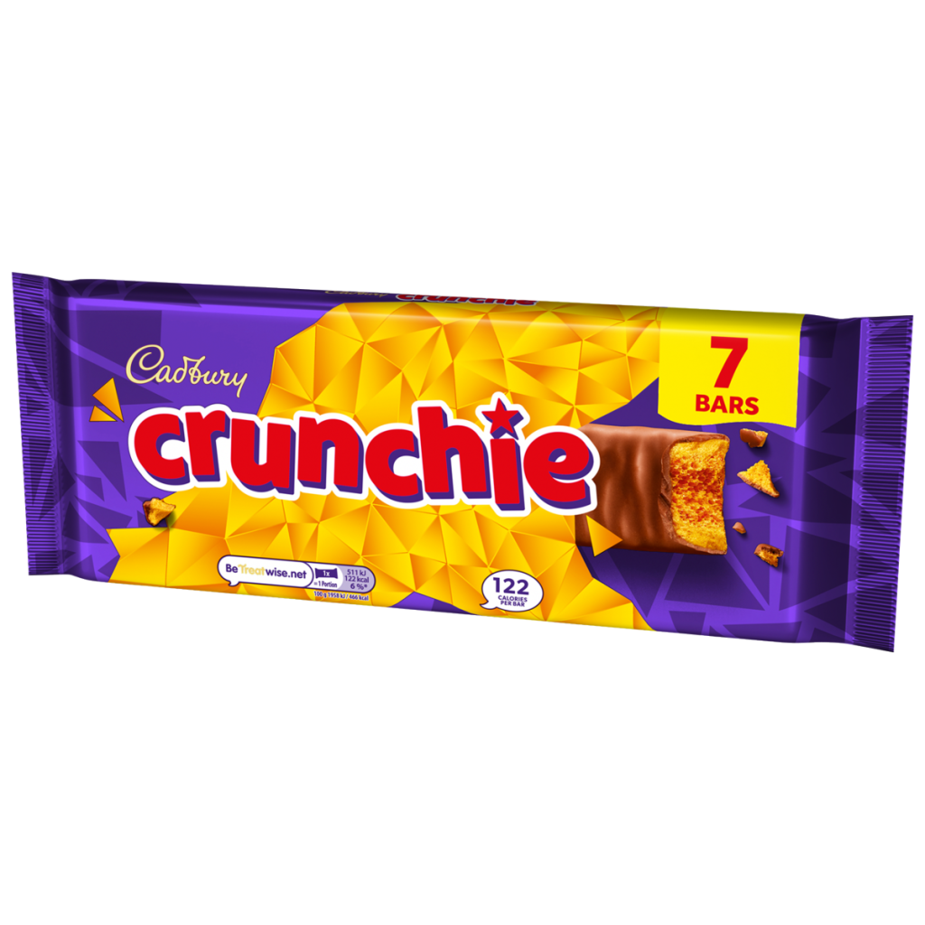 Cadbury Crunchie Chocolate Bar 7 Pack Multipack 182.7g (7 x 26.1g)