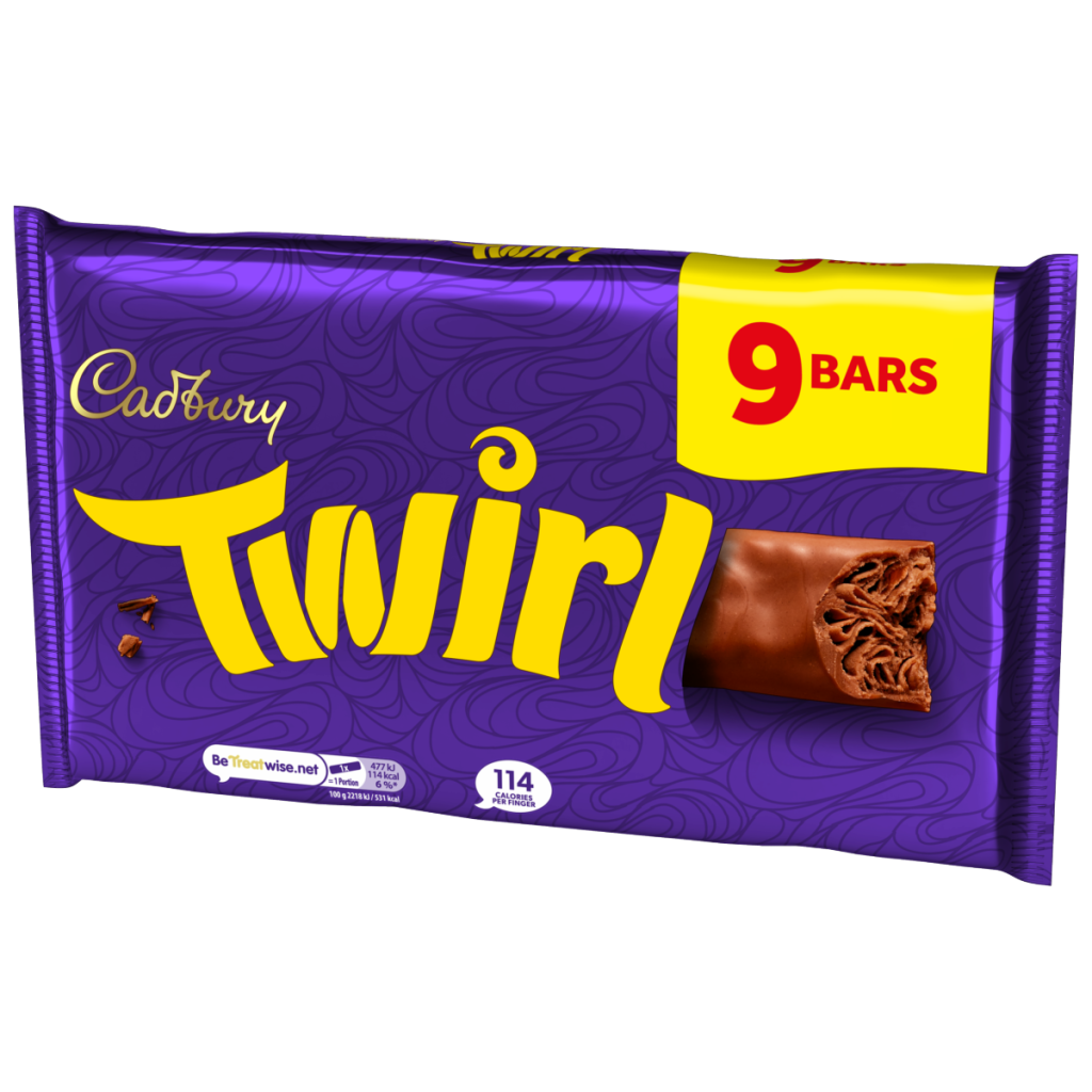 Cadbury Twirl Milk Chocolate 9 Pack Multipack 193.5 g