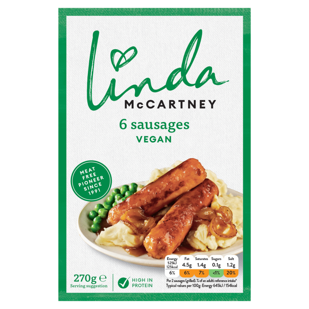 Linda McCartney 6 Vegan Sausages 270g