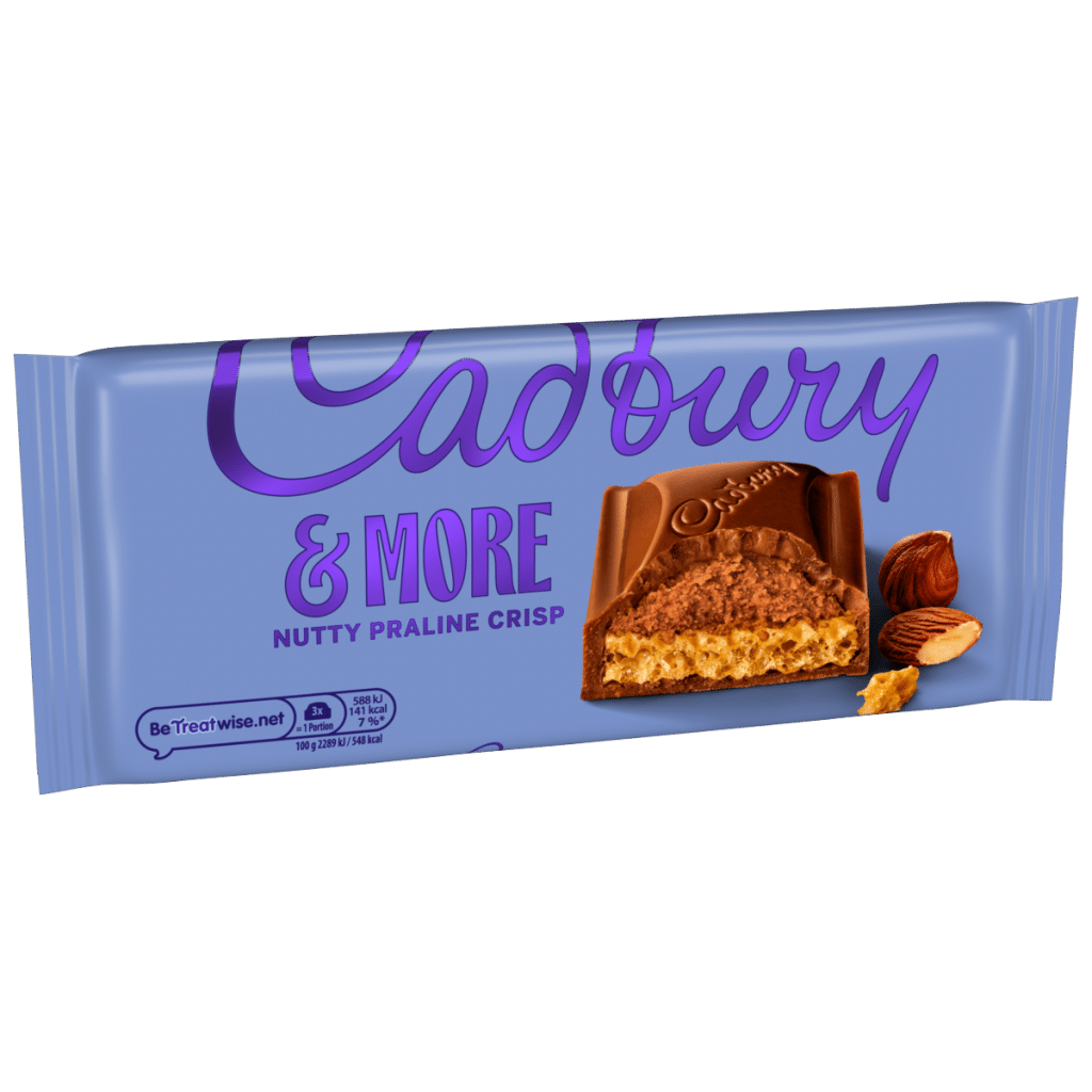 Cadbury &More Nutty Praline Crisp Chocolate Bar 180 g