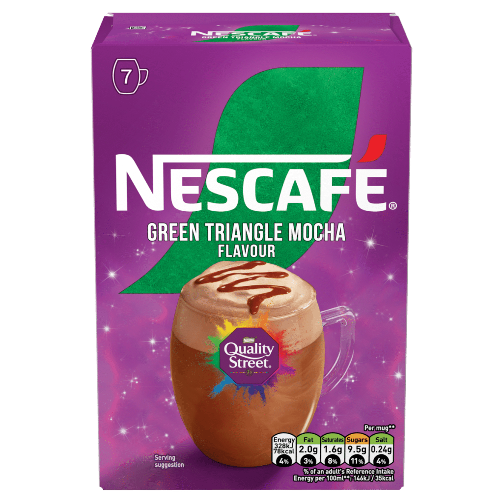 Nescafé Quality Street Green Triangle Hazelnut Flavour Mocha 7 x 19g (133g)