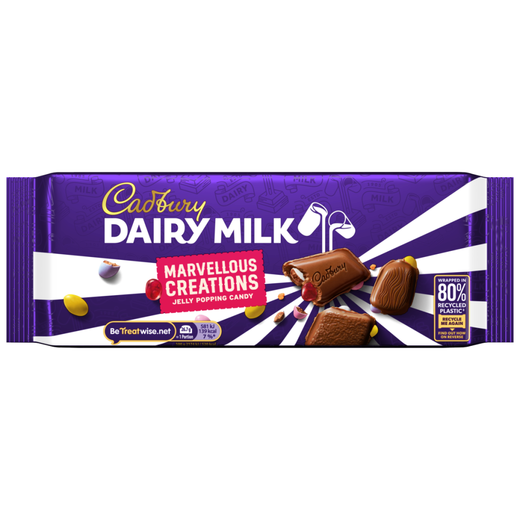 Cadbury Marvellous Creation Jelly Popping Candy Shells Chocolate Bar 160 g